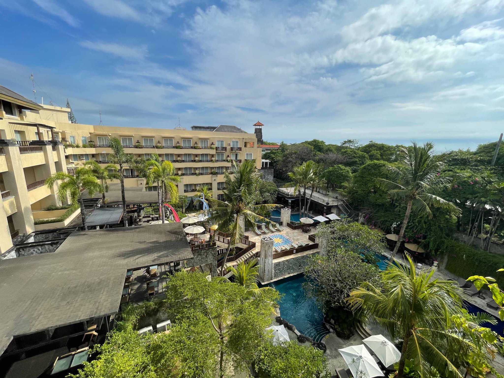 birdview of hotel and beach